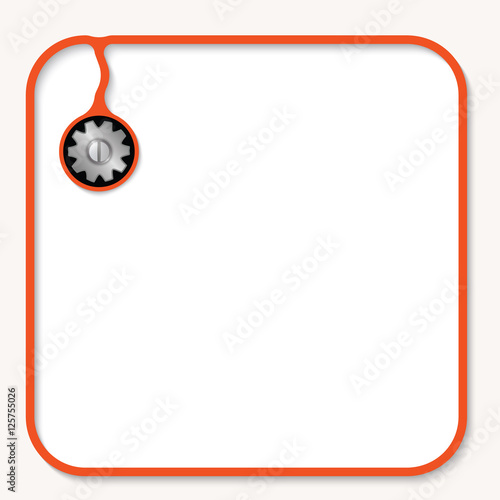 Text box for fill your text and cogwheel