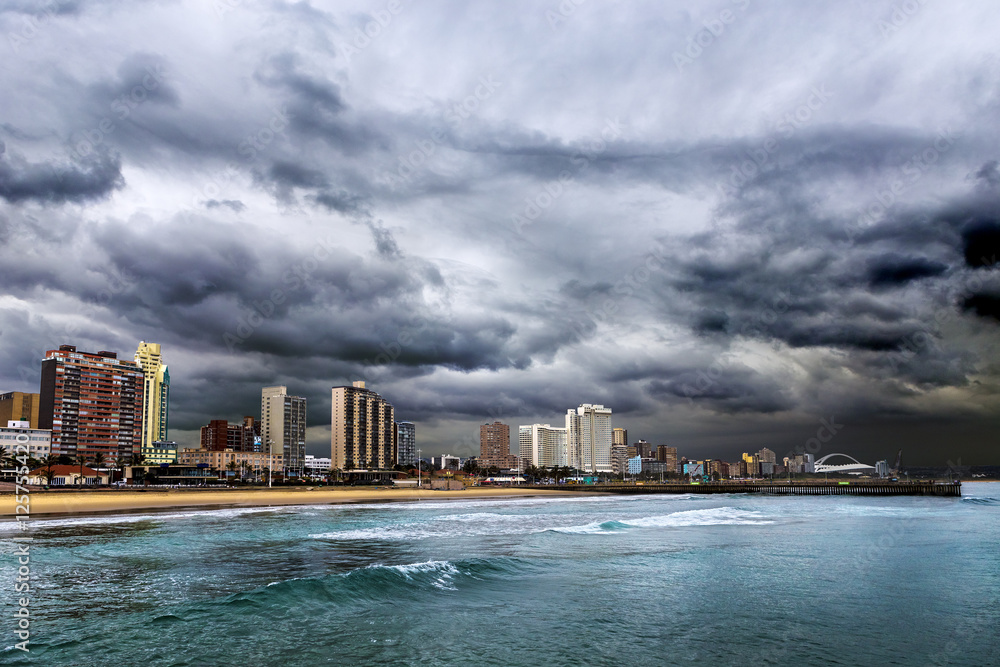 Republic of South Africa. Durban, KwaZuluNatal. The Golden Mile Durban's Beachfront Promenade