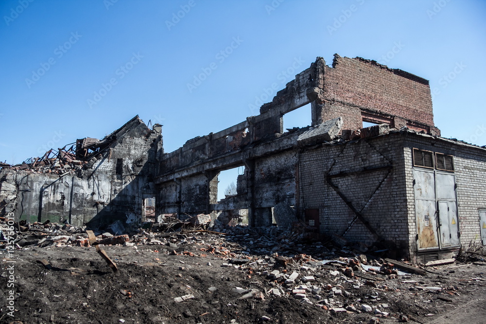 Ruins of Agricultural machinery plant named after Stalin in Voronezh