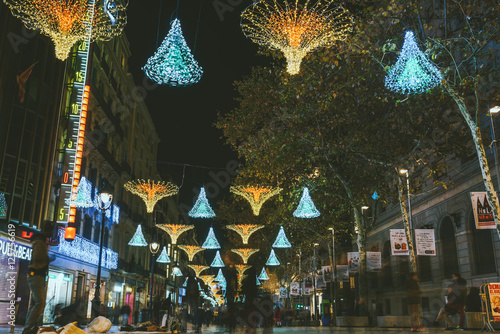 Christmas decorations in Barcelona, Spain