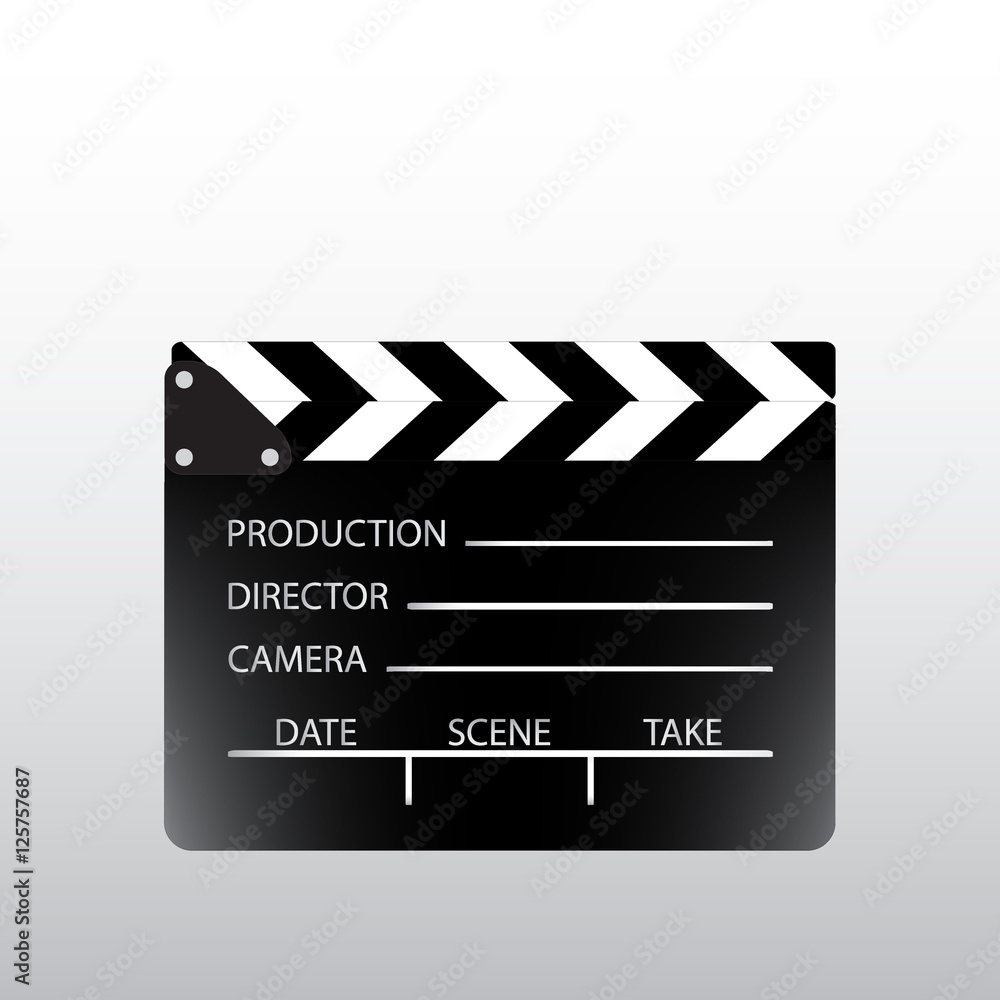 Fototapeta premium Movie clapper board. Vector illustration.