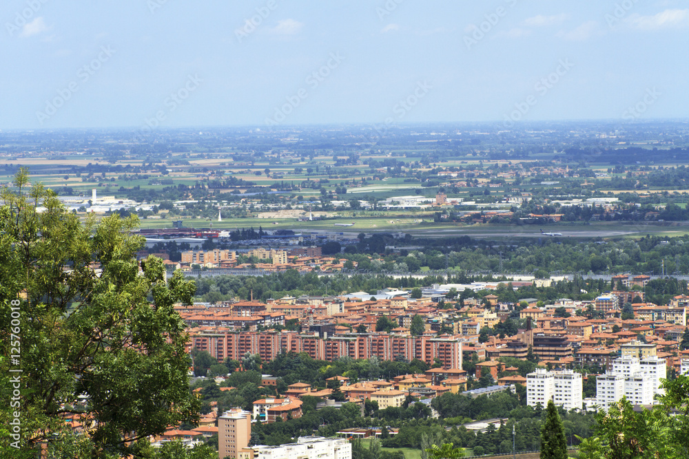 Landscape of Bologna from the sanctuary of the Virgin of San Luc