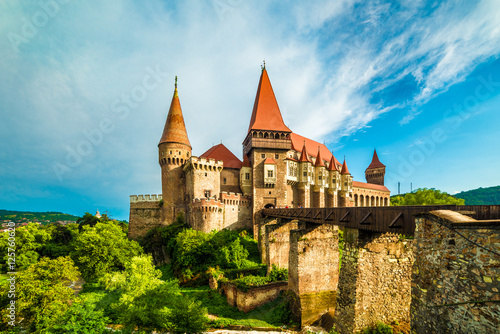 Medieval Hunyad Corvin castle  Hunedoara town Transylvania regiom Romania Europe
