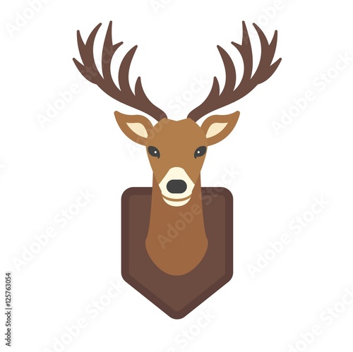 Cartoon deer head vector animal