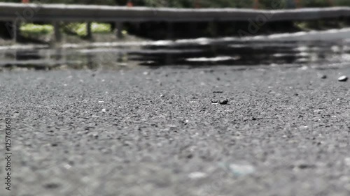 Heat on the highway in summer