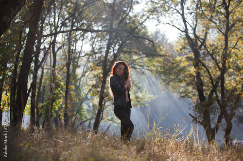 girl autumn forest posing © UA_PM