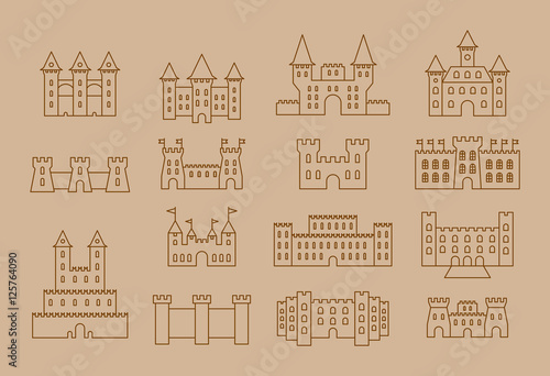 CASTLES outline icons