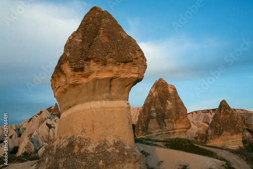 The unique landscape of volcanic tuffs. Anatolian Plateau. Cappadocia. Turkey.
