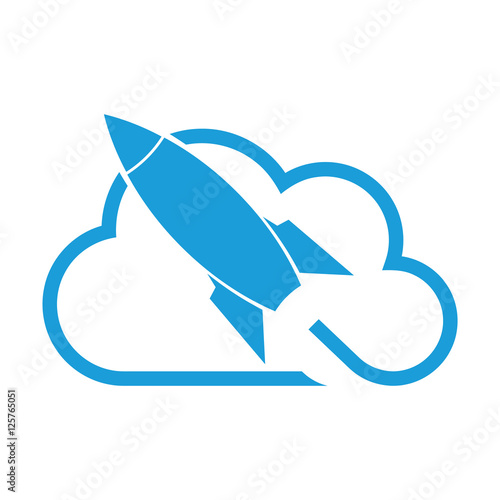 Rakete und Wolke, Start, Geschäft, Idee