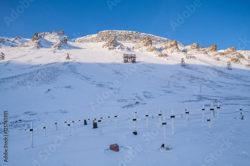 Graveyard in Longyearbyen - worlds northernmost town photo