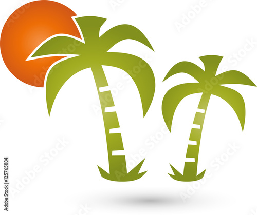 Palmen und Sonne, Reisebüro Logo