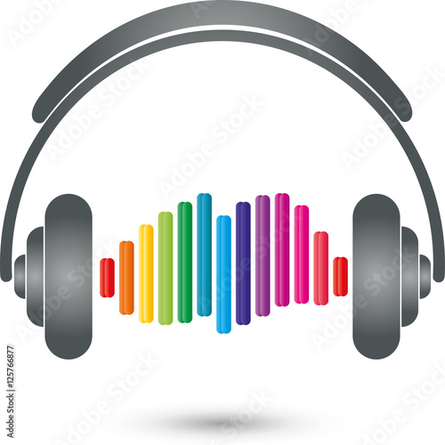 Kopfhörer, Equalizer, Musik Logo, Sound