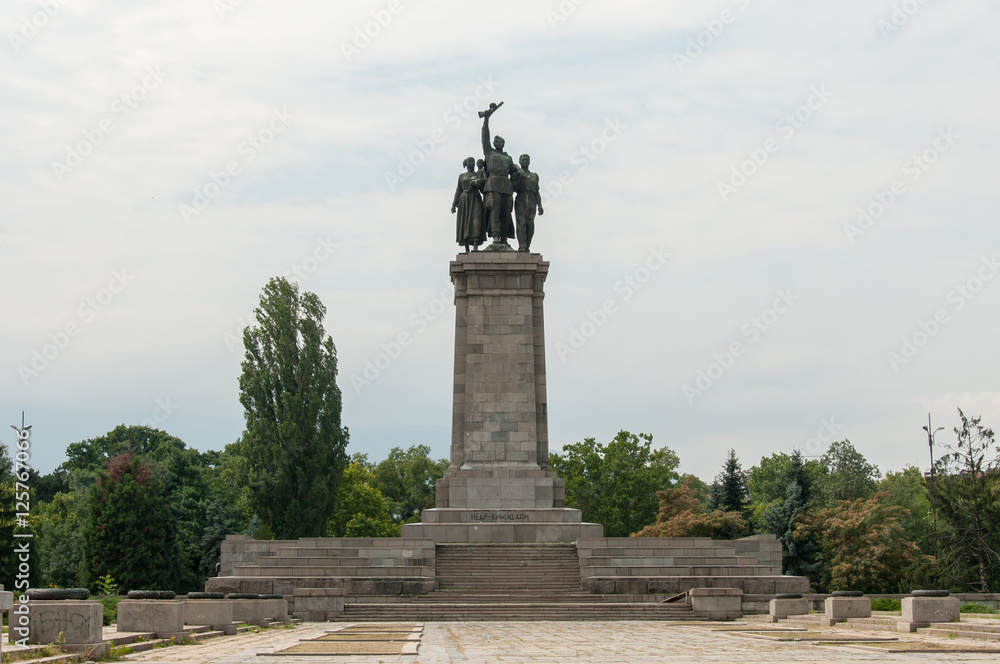 Public monument on square in Sofia, Bulgaria