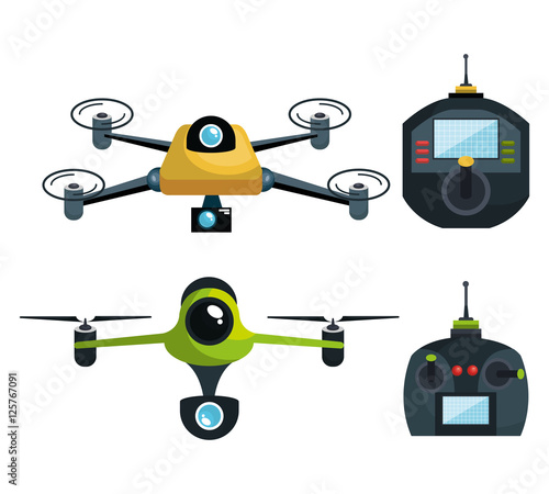 drone technology modern icon vector illustration design