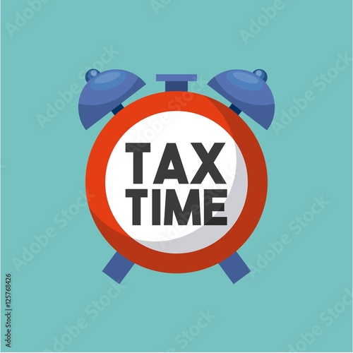 tax time flat icons vector illustration design