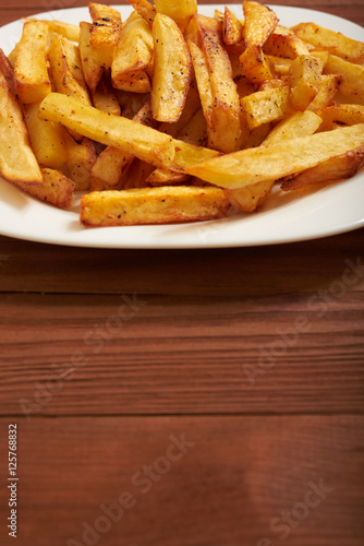 fried French fries on a plate