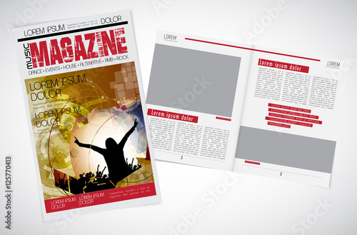 Design layout for magazine or brochure, vector