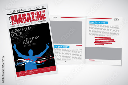 Design layout for magazine or brochure, vector