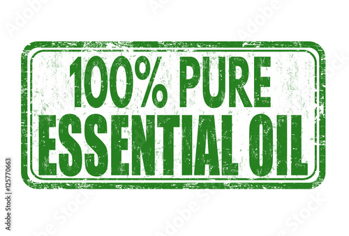 100% Pure Essential oil stamp or sign