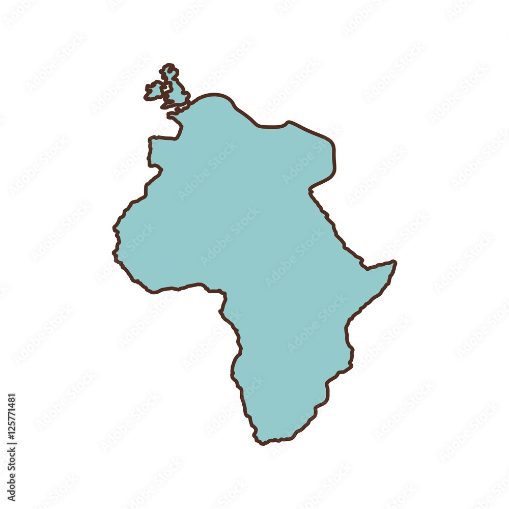 africa continent icon. world map design. vector illustration