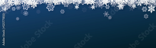 banner snow christmas - vector ( snowflakes , xmas , new year )