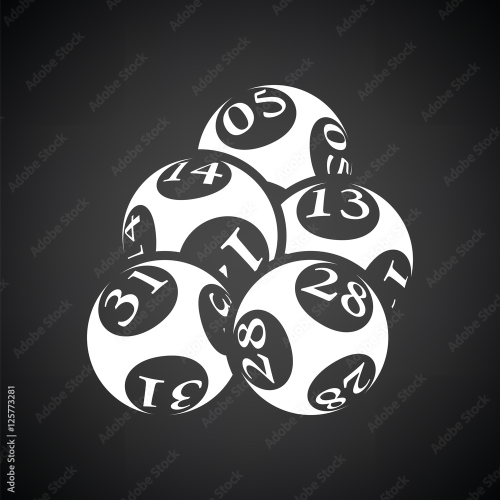 Obraz premium Lotto balls icon