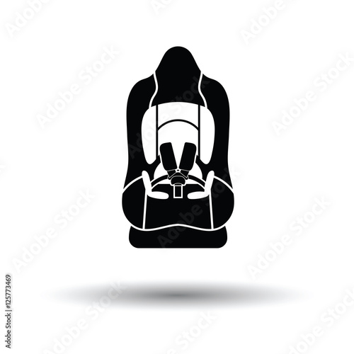 Baby car seat icon