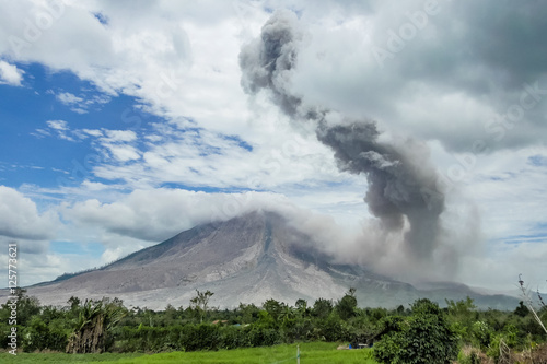 Eruption of volcano. Sinabung  Sumatra  Indonesia. 28-09-2016