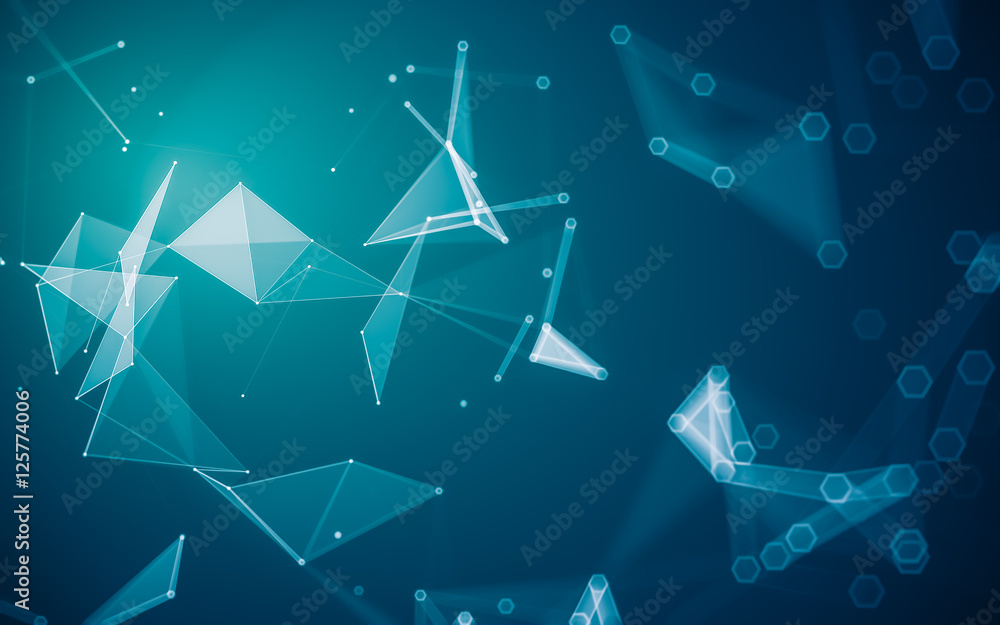 Abstract polygonal space low poly dark background, 3d rendering Abstract polygonal space low poly dark background, 3d rendering