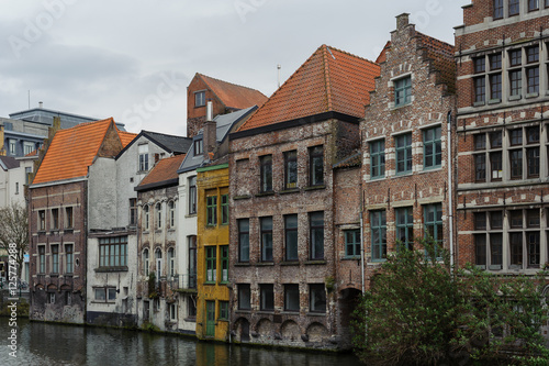 Old buildings by canal in Gent, Belgium