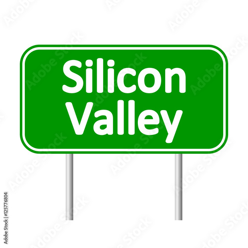 Silicon Valley green road sign