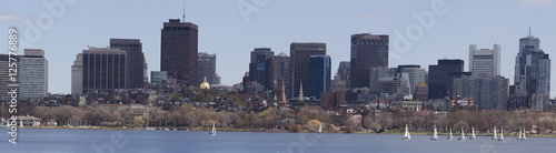 Charles River sailing scene in spring