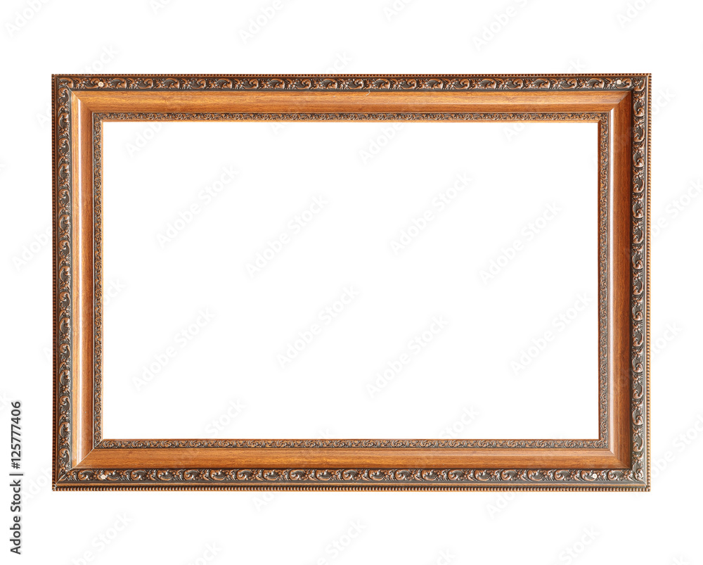 wooden frame isolated on white background wooden frame isolated on white background