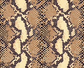 Papier peint photo Animaux patrons Snakeskin animal print seamless vector pattern.  © PinkCactus