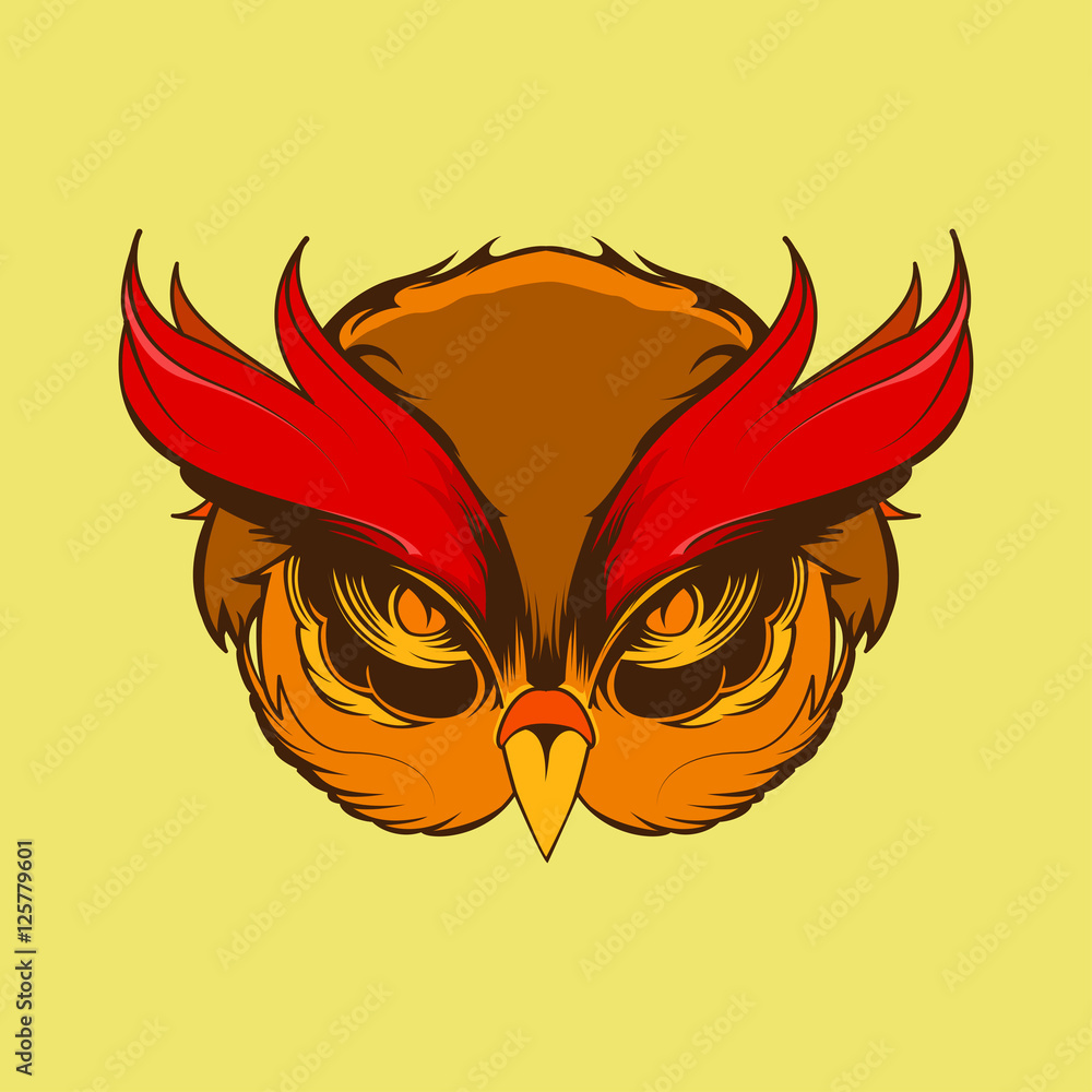 Owl Mascot Logo Stock Vector | Adobe Stock