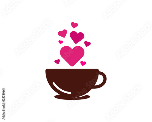Coffee Love Logo Design Template