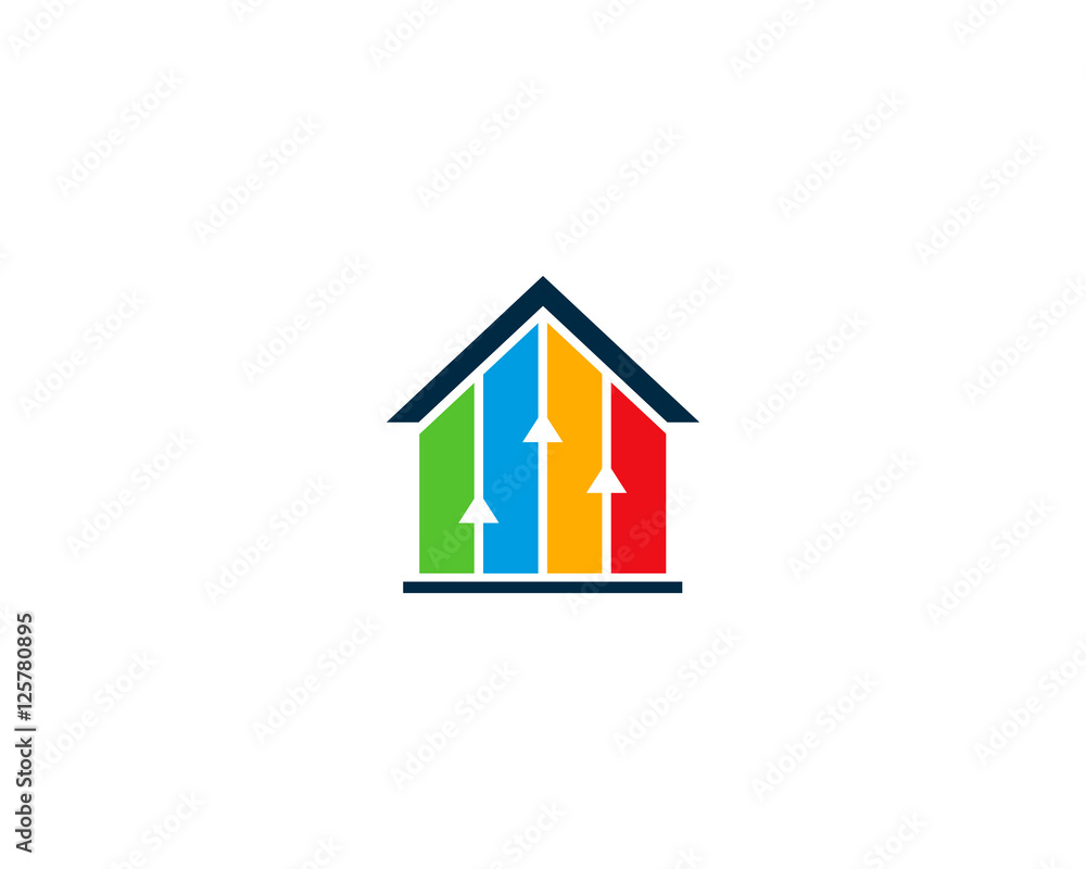 Business House Stats Logo Design Template Business House Stats Logo Design Template
