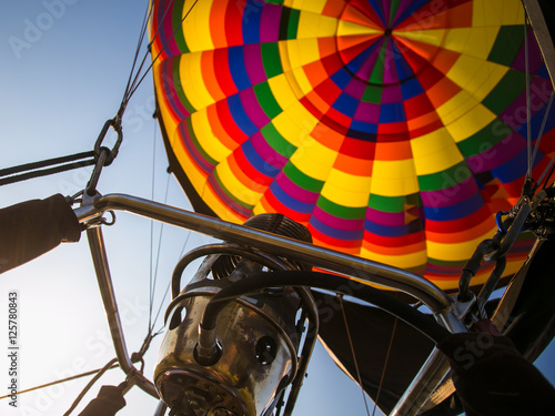 Fototapeta Naklejka Na Ścianę i Meble -  Burner on the Colorful Hot Air Balloon