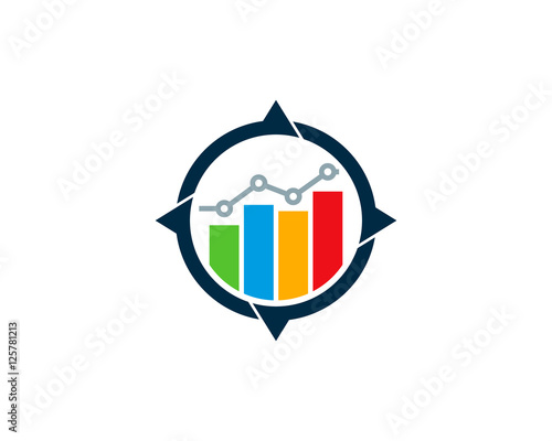 Business Tracker Stats Logo Design Template