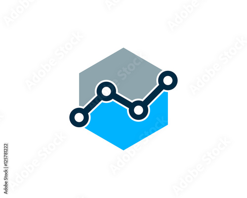 Business Hexa Stats Logo Design Template