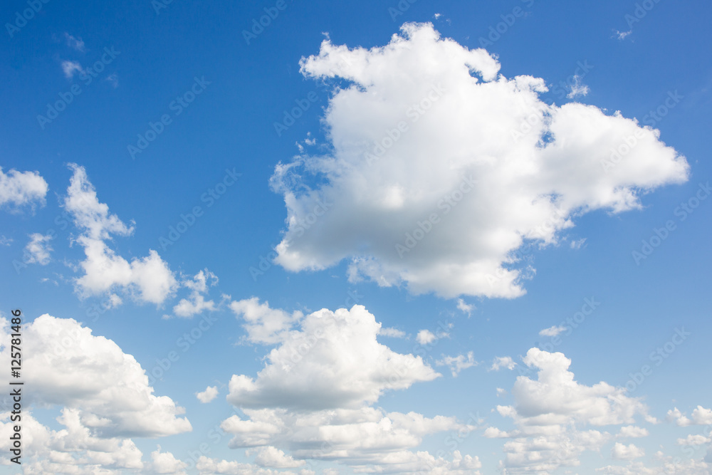 Small cloud group in clear sky background. Small cloud group in clear sky background.