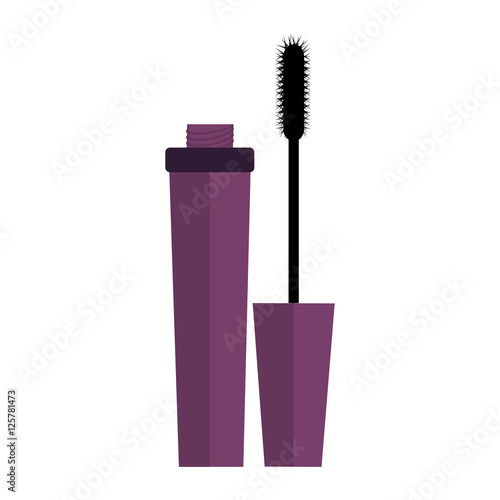 make up mascara icon over white background. vector illustration