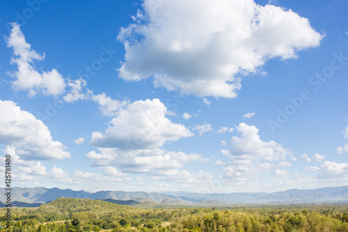 The landscape of moutain in Thailand