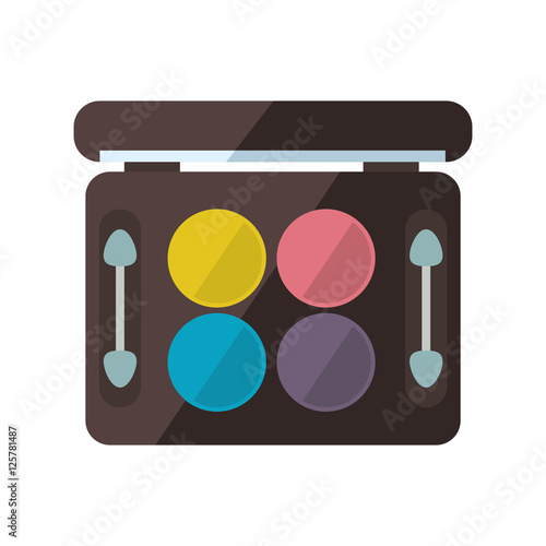make up eye palette icon over white background. vector illustration