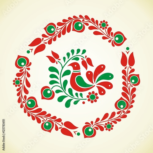 Hungarian folk vector motif