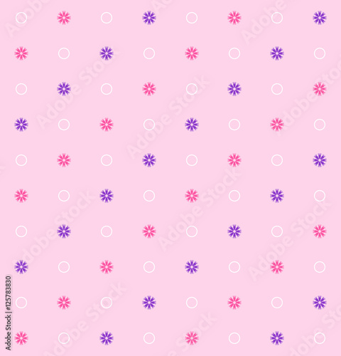 Simple vector seamless flower pattern