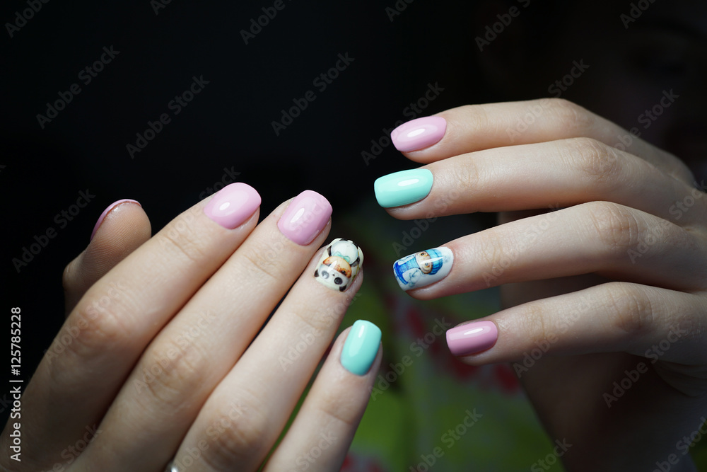 Awesome nails and beautiful clean manicure. Nails are natural. Manicure is made using nails drill machine. Awesome nails and beautiful clean manicure. Nails are natural. Manicure is made using nails drill machine.