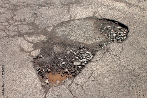 pothole in the street