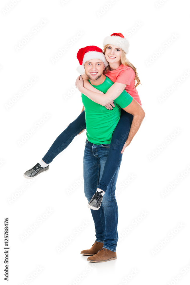 Attractive girl and handsome guy. Young couple on white. Attractive girl and handsome guy. Young couple on white.