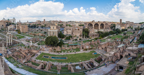 Canvas Print The Roman Forum panorama from the Palatine hill